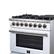 Alt View 2. Forno Appliances - Massimo 5.36 Cu. Ft. Freestanding Dual Fuel True Convection Range with Air Fryer Basket - White.