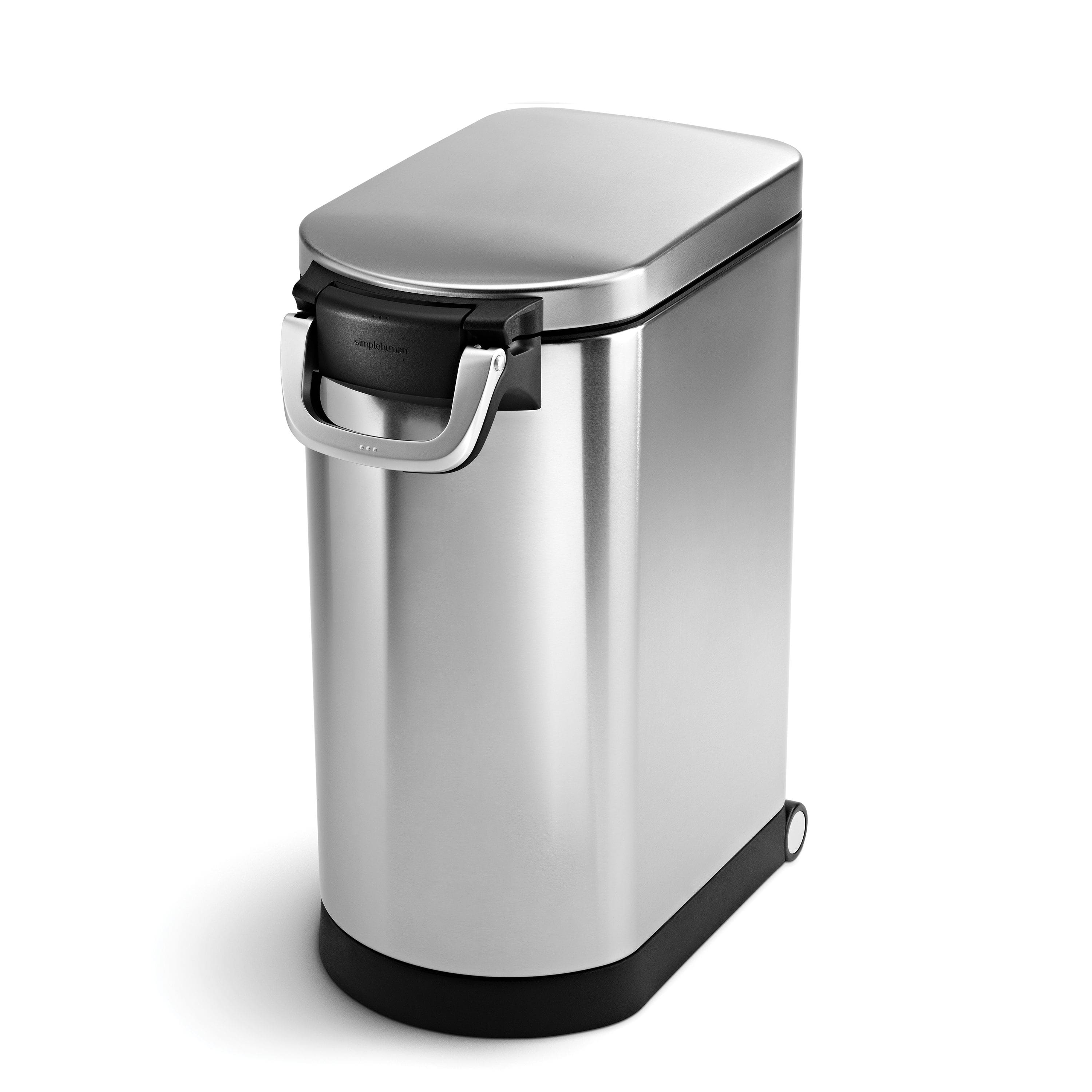 simplehuman - large pet food can, stainless steel - Brushed