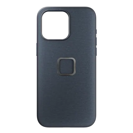Front. Peak Design - Everyday Fabric Case v2 for iPhone 15 Pro Max - Midnight.