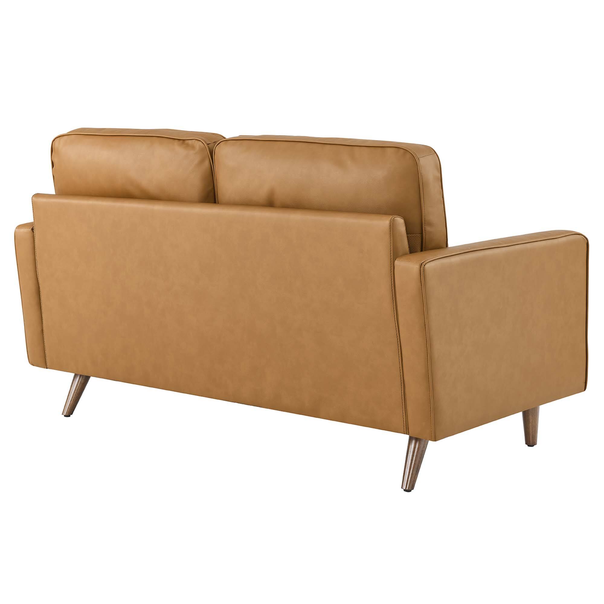 Alt View 2. Modway - Valour Leather Loveseat by Modway - Tan.