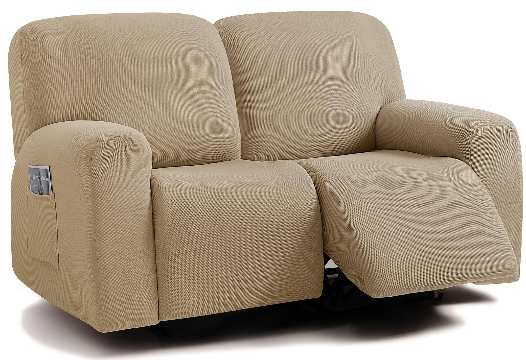 Sand Loveseat Recliner Cover