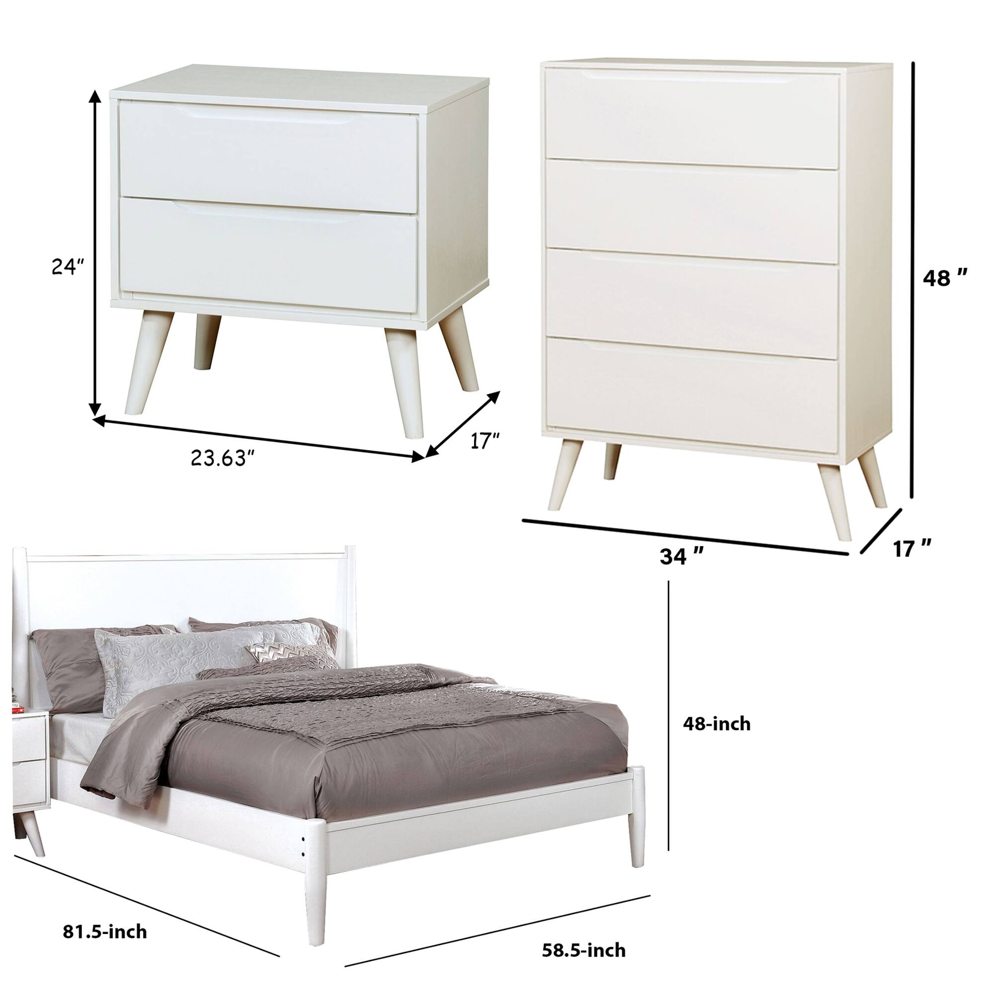 24" 48" 23.63" 17" 34" 17" 48-inch 81.5-inch 58.5-inch