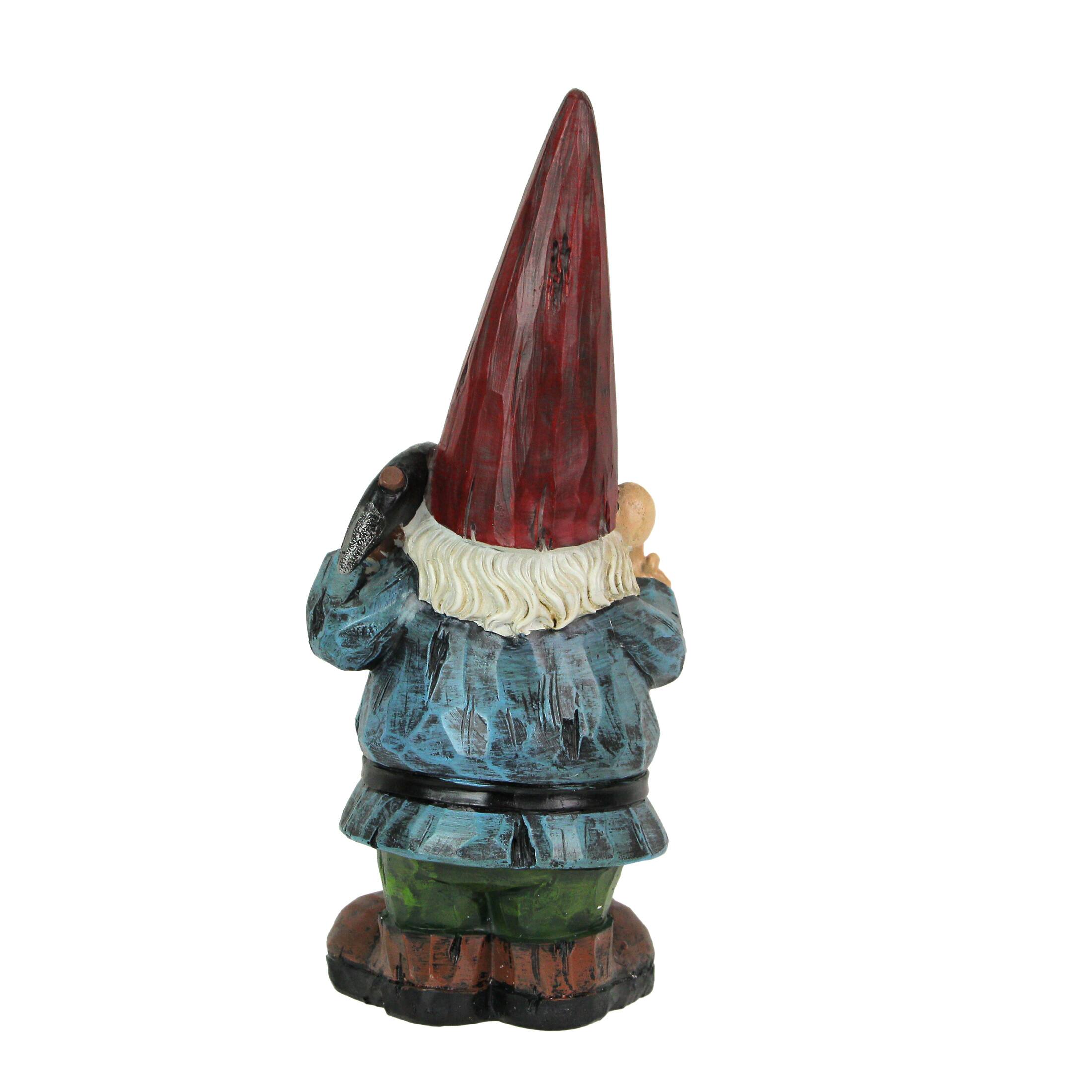 Alt View 5. Zeckos - 12 Inch Tall Grumpy Gnome Flipping The Bird Garden Sculpture Outdoor Statue - Multicolored.