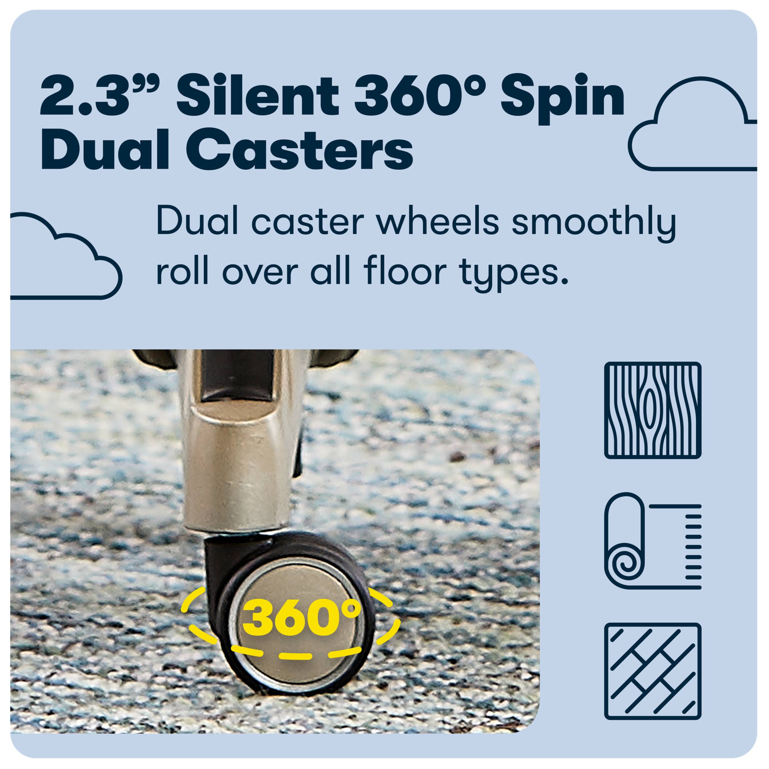 Alt View 18. Serta - Upholstered Back in Motion Health & Wellness Manager Office Chair - Fabric - Dark Gray.