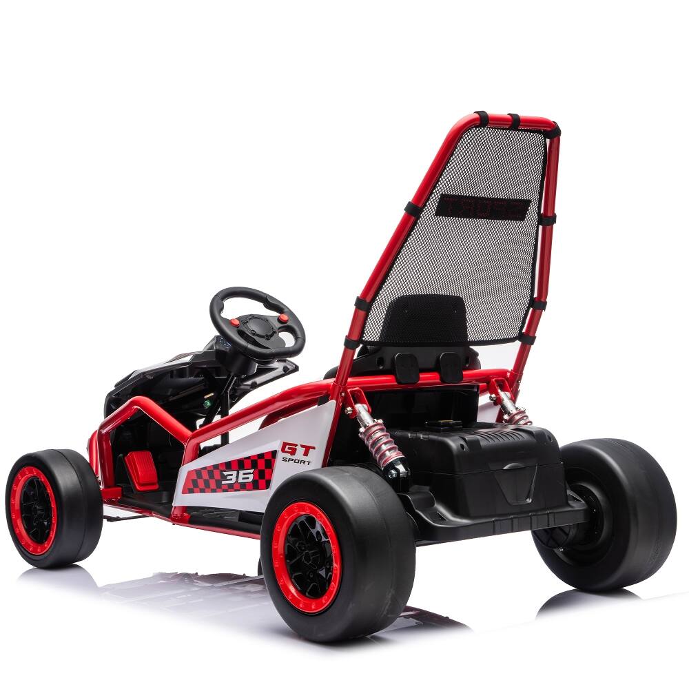 Alt View 9. Ropilly - Ropilly 24V 400W electric go kart kids drift car with roll cage.