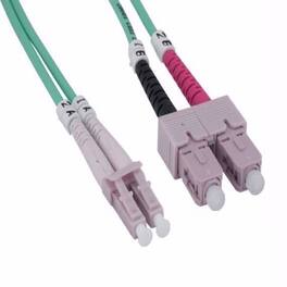 Sanoxy - 10m 10Gb LC/SC Duplex 50/125 Multimode OM3 Fiber Optic Cable - Multi