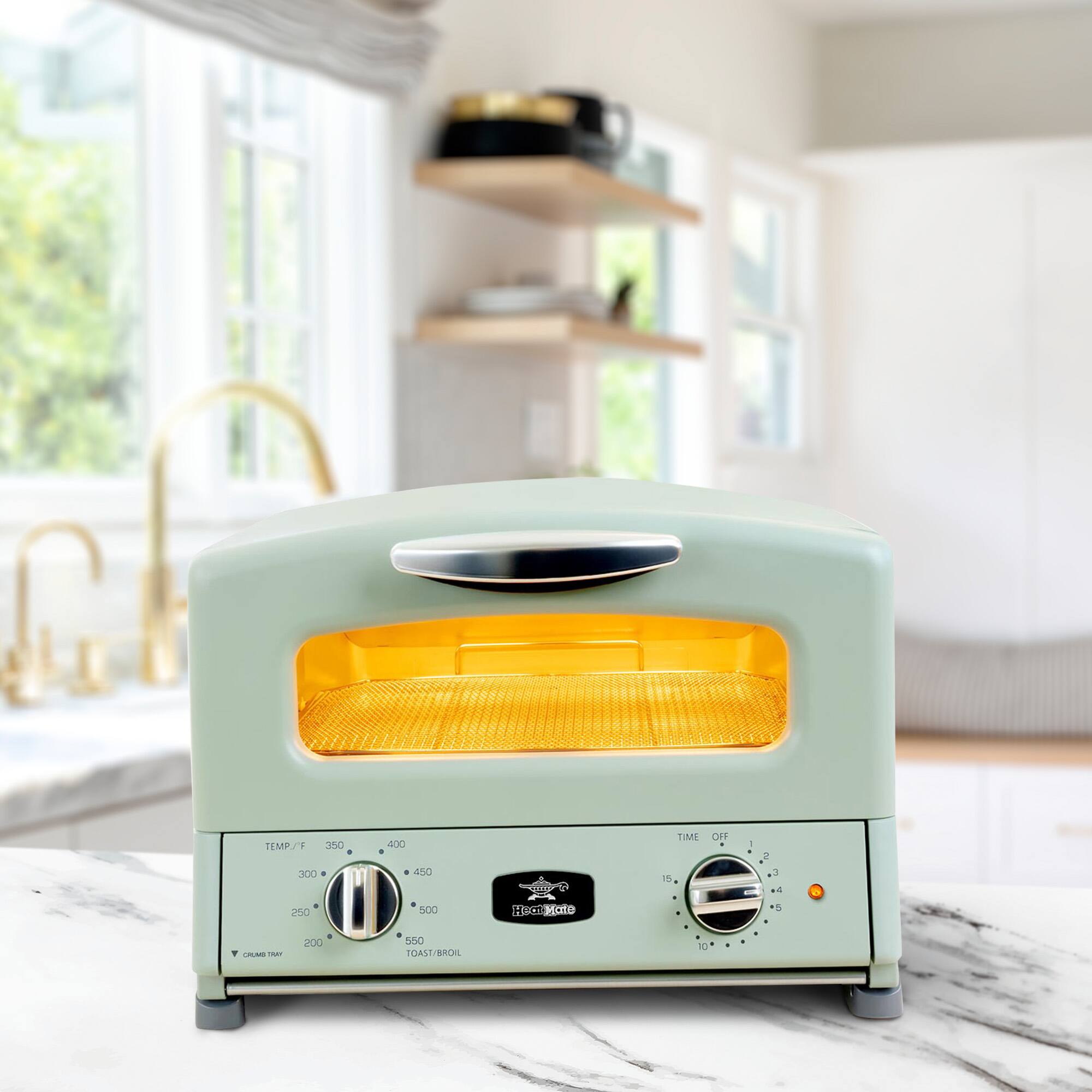 TEMP/F 350 400 450 500 550 1000/BROIL TIME 15 OFF 1 2 3 4 5 6 7 8 9 10 CHAMB TRAY HECMat Mato TOAST/BRCHL