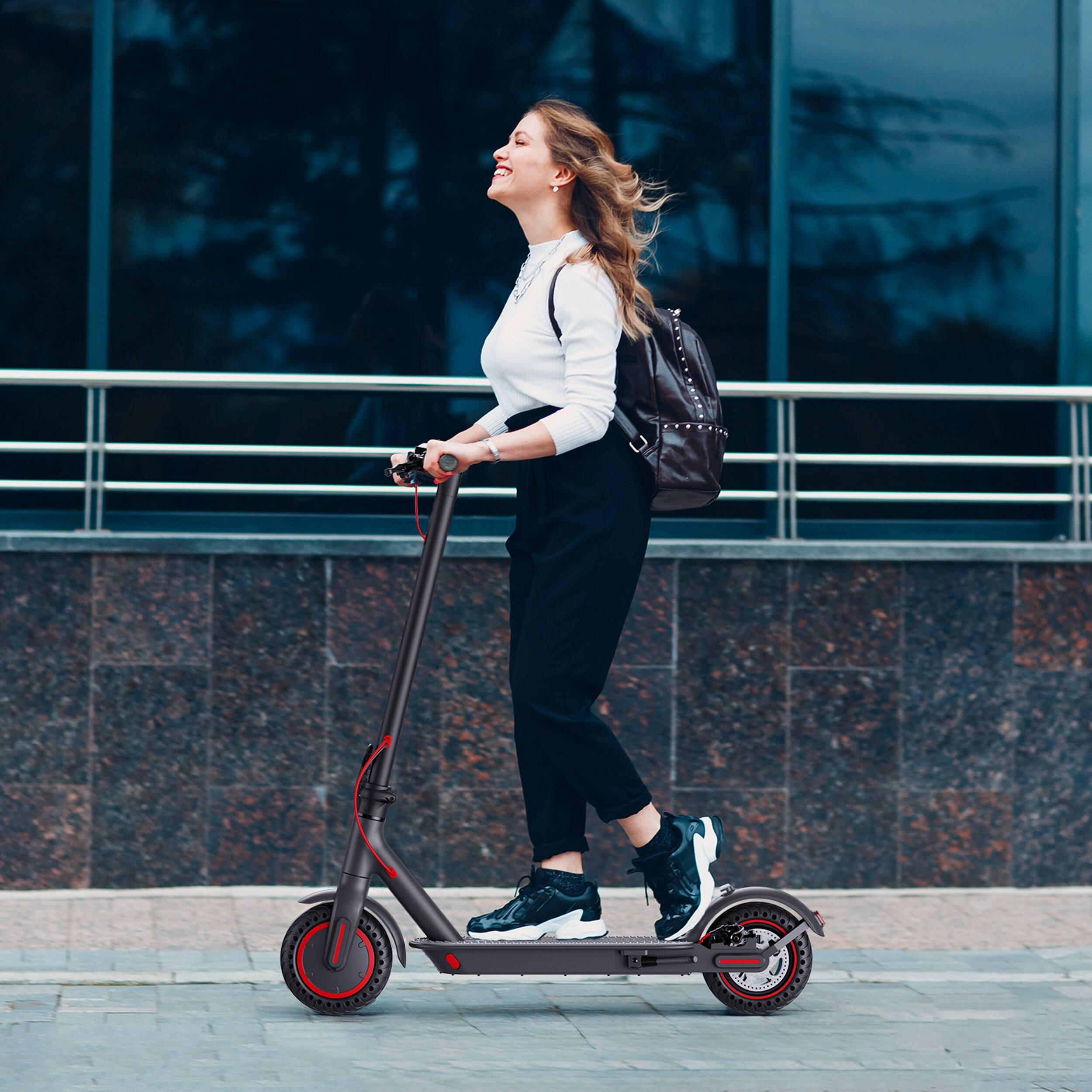 Angle. GoPowerBike - GoPowerBike GoZoom Foldable Electric Scooter | Lightweight Foldable Commuter E-Scooter - Black.