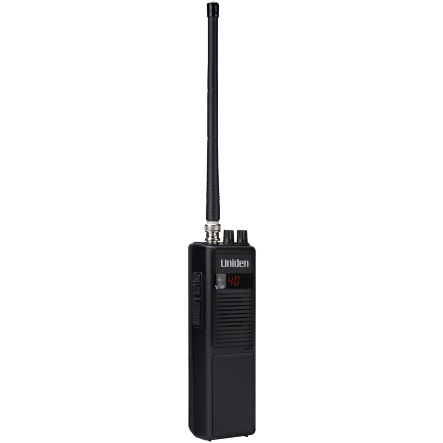 Uniden - Pro401hh Pro Series 40-channel Handheld Cb Radio With Whip Antenna, Pro401hh - Black