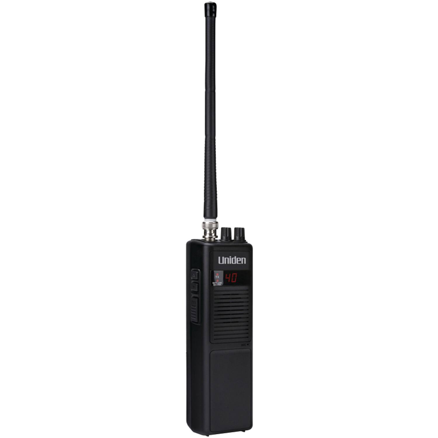 Front. Uniden - Uniden Pro401hh Pro Series 40-channel Handheld Cb Radio With Whip Antenna, Black, Pro401hh - Black.