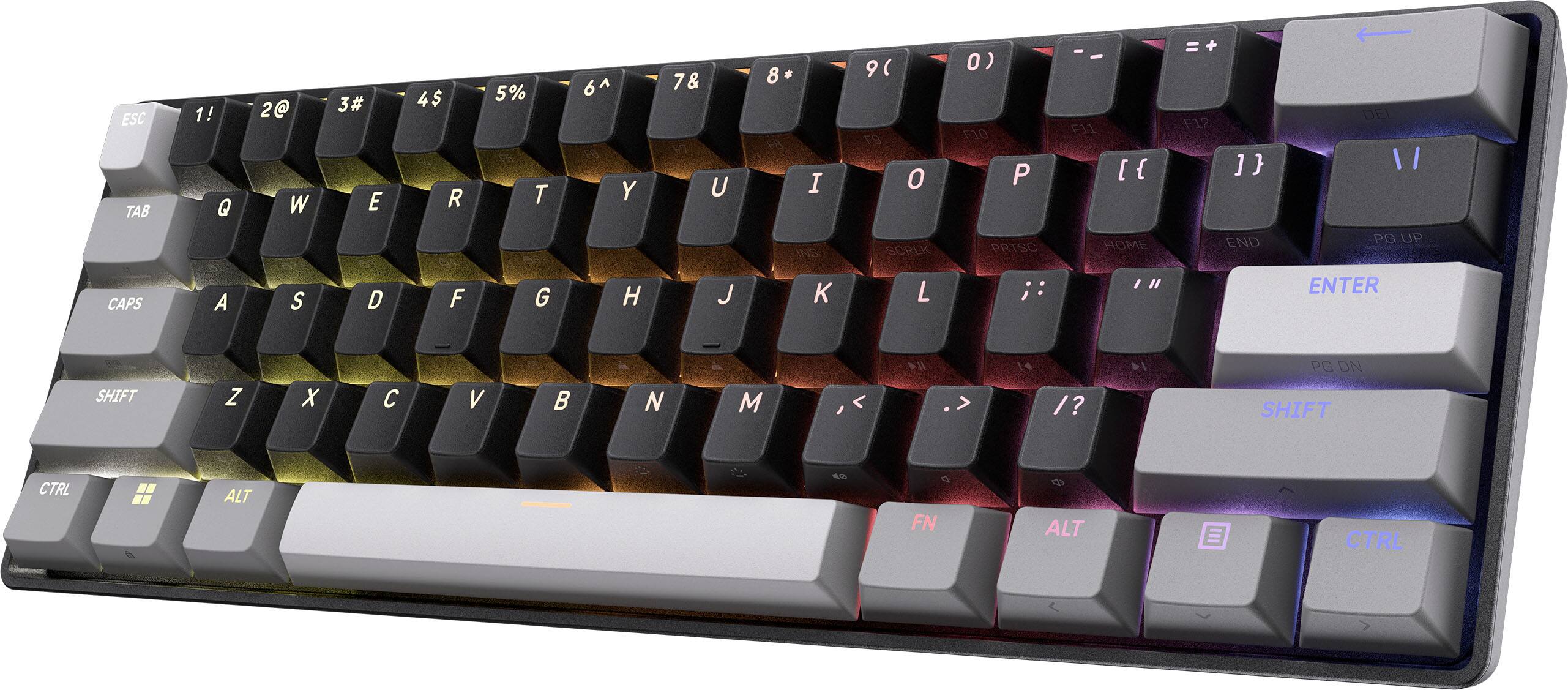 ESC TAB 1! Q 2@ W 3# E 4$ R 5% T 6^ Y 7& U 8 * I 9( 0) O P - = F8 F9 F10 F11 F12 DEL INS SCRLK PRTSC HOME END PG UP CAPS A S D F G H J K L ; ' ENTER SHIFT Z X C V B N M , < > ? PG DN SHIFT CTRL ALT FN ALT E CTRL