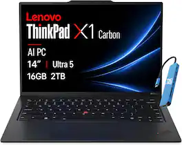 Lenovo - Upgraded - ThinkPad X1 Carbon Gen 12 14" FHD+ Non-Touchscreen Laptop - AI PC - Intel Core Ultra 5 - 16GB RAM - 2TB SSD - Win 11Pro - Jet Black