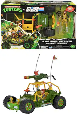 PopMarket - Teenage Mutant Ninja Turtles x G.I. Joe - AWE Shell-Striker with Scarlett x April Figure (TMNT) - COLLECTIBLES - Multicolor
