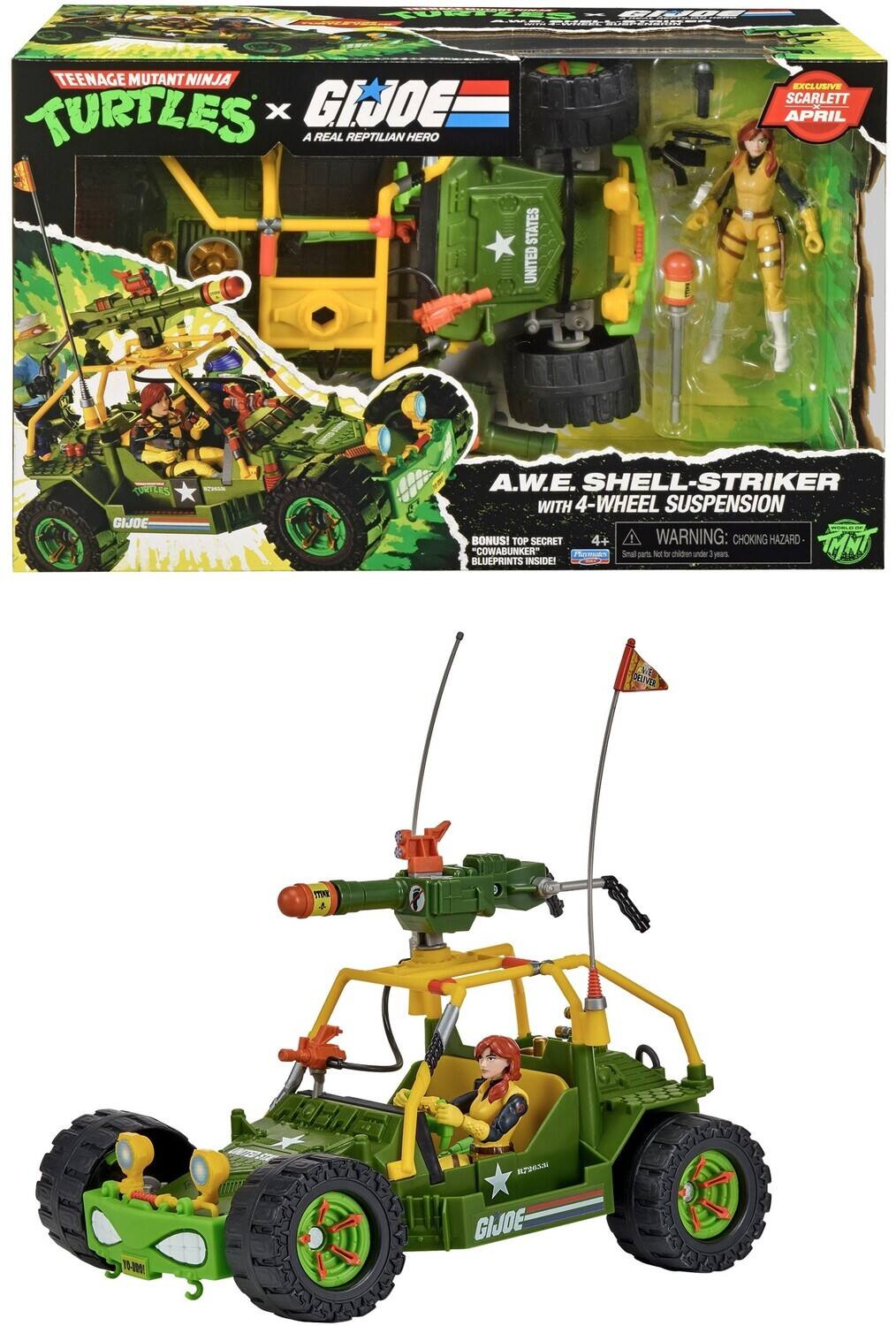 Teenage Mutant Ninja Turtles x G.I. Joe - AWE Shell-Striker with Scarlett x April Figure (TMNT) - COLLECTIBLES