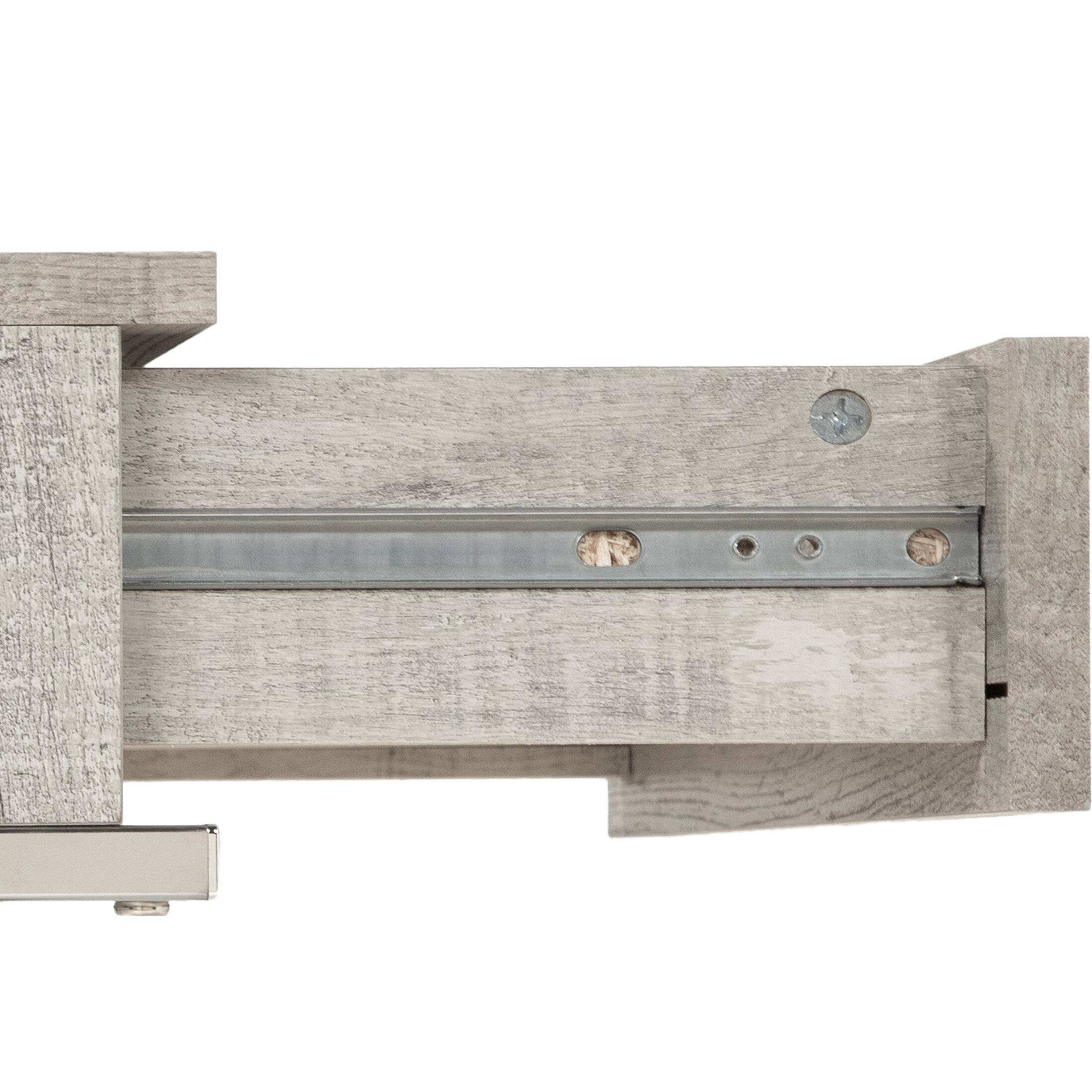 Alt View 4. Furniture of America - Kylie Modern Wood 1-Drawer End Table - Light Gray.