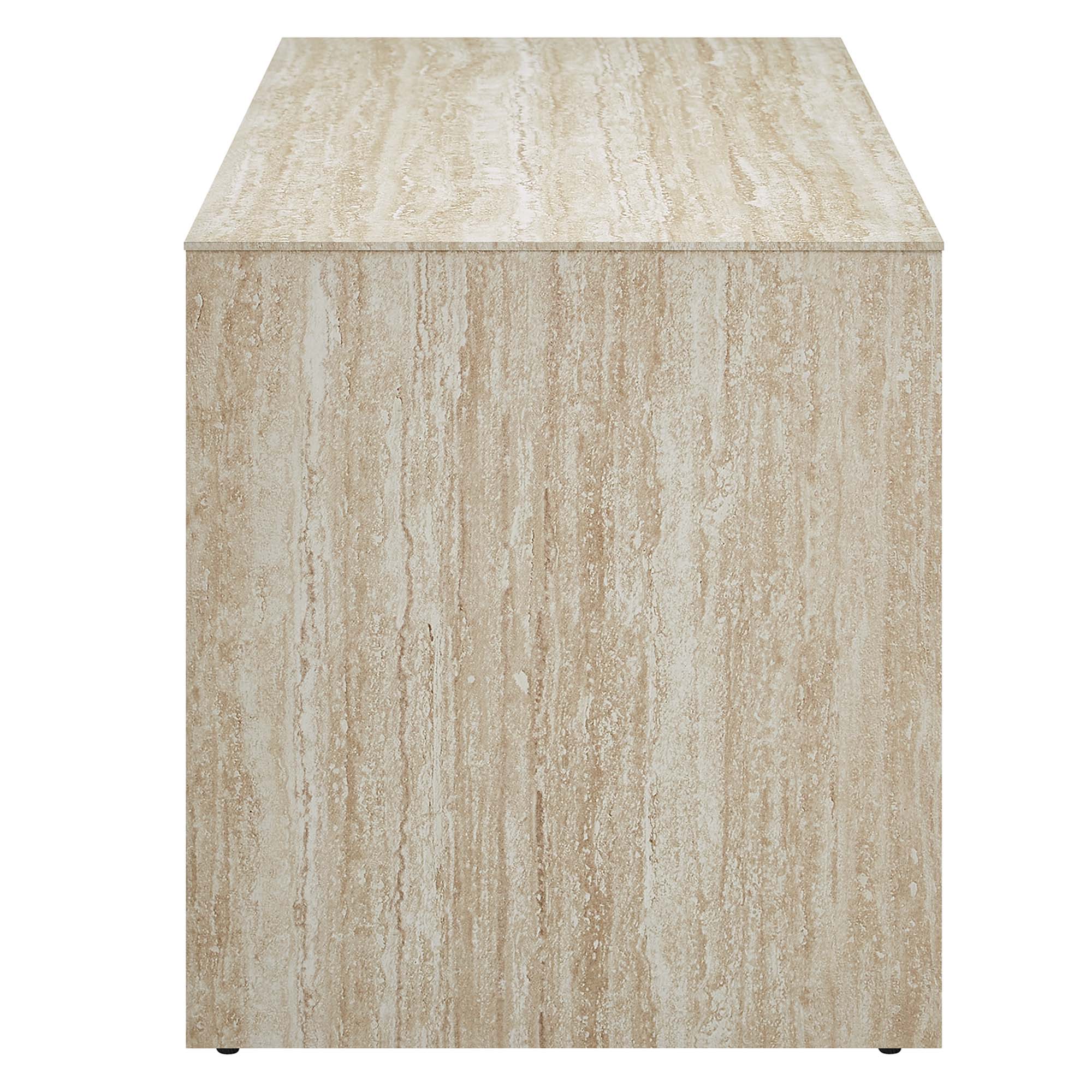 Alt View 1. Modway - Mirella 53.5” Faux Travertine Bench by Modway - Blue.