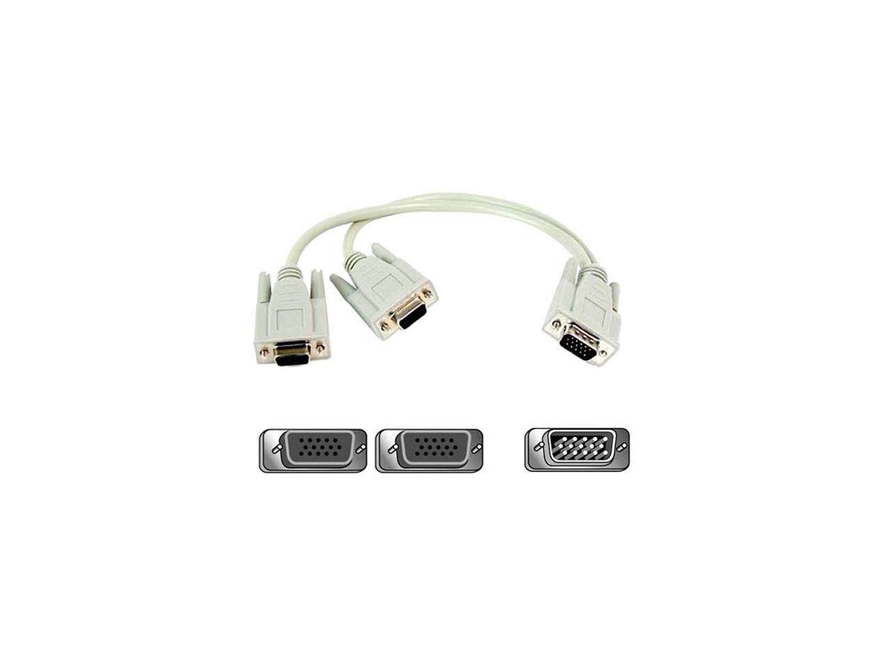 Alt View 1. Belkin - Belkin F3G006-01 1 ft. Pro Series 1 x HD-15 Male to 2 x HD-15 Female Cable.
