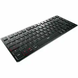 CHERRY - MXU-270 Keyboard - Wired/Wireless Connectivity - Bluetooth/RF - Compact - 5.2 - 32.81 ft - 2.40 GHz - USB 2.0 - Black