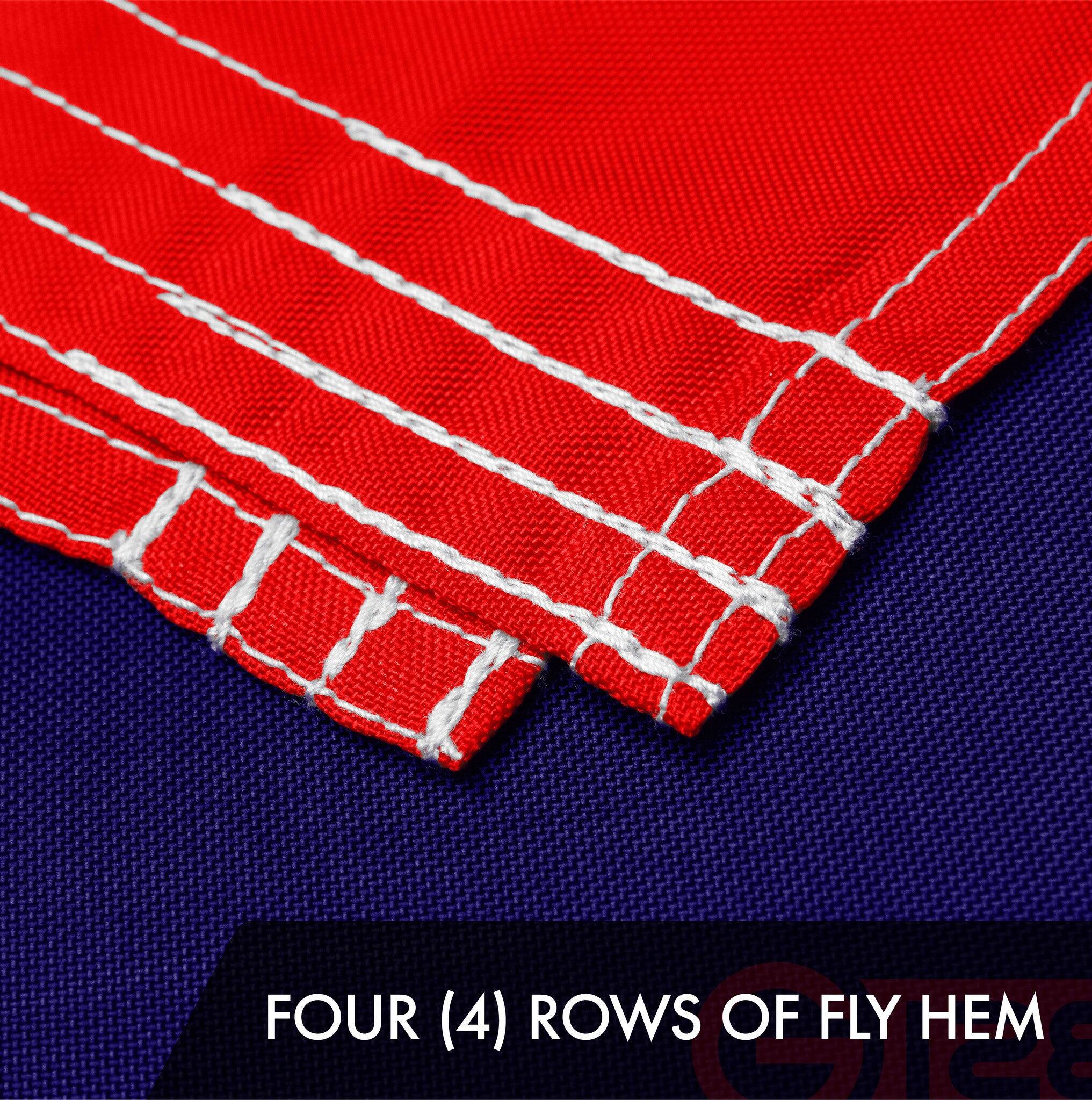 FOUR (4) ROWS OF FLY HEM