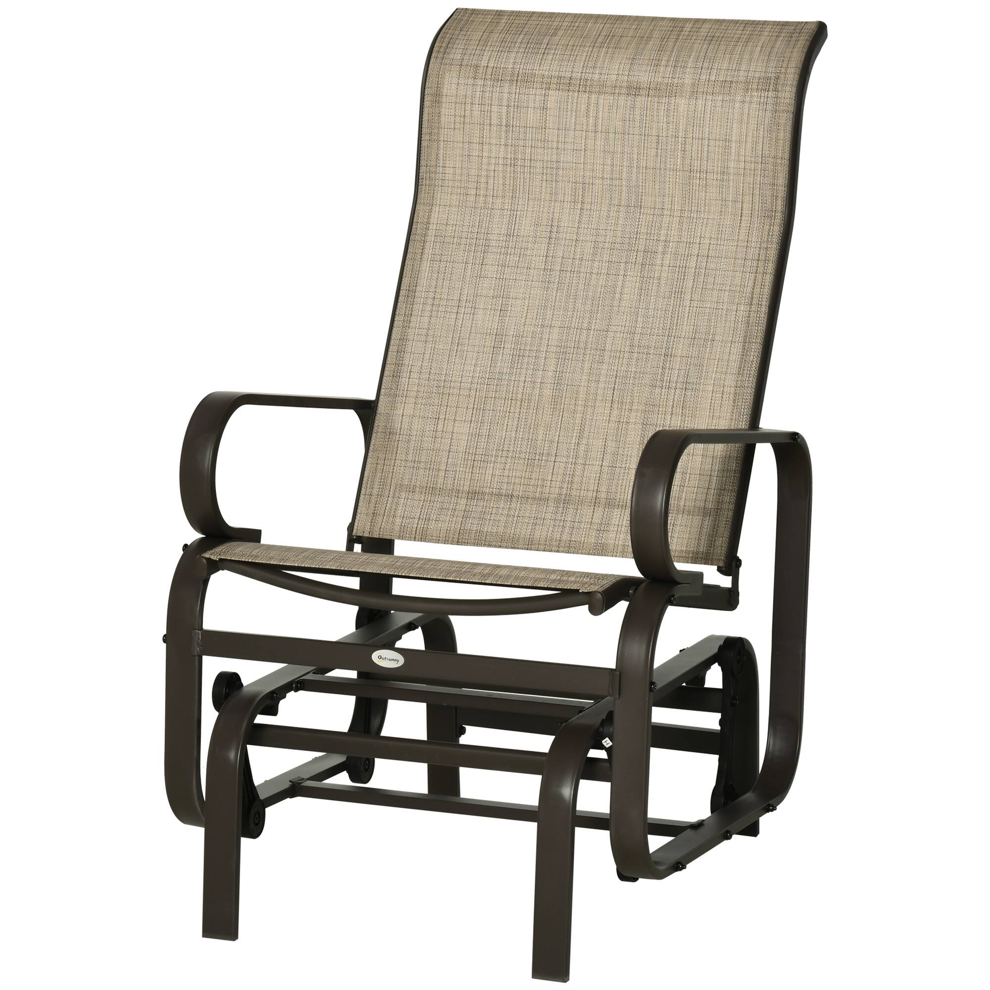Outsunny - Gliding Lounger Chair - Tan