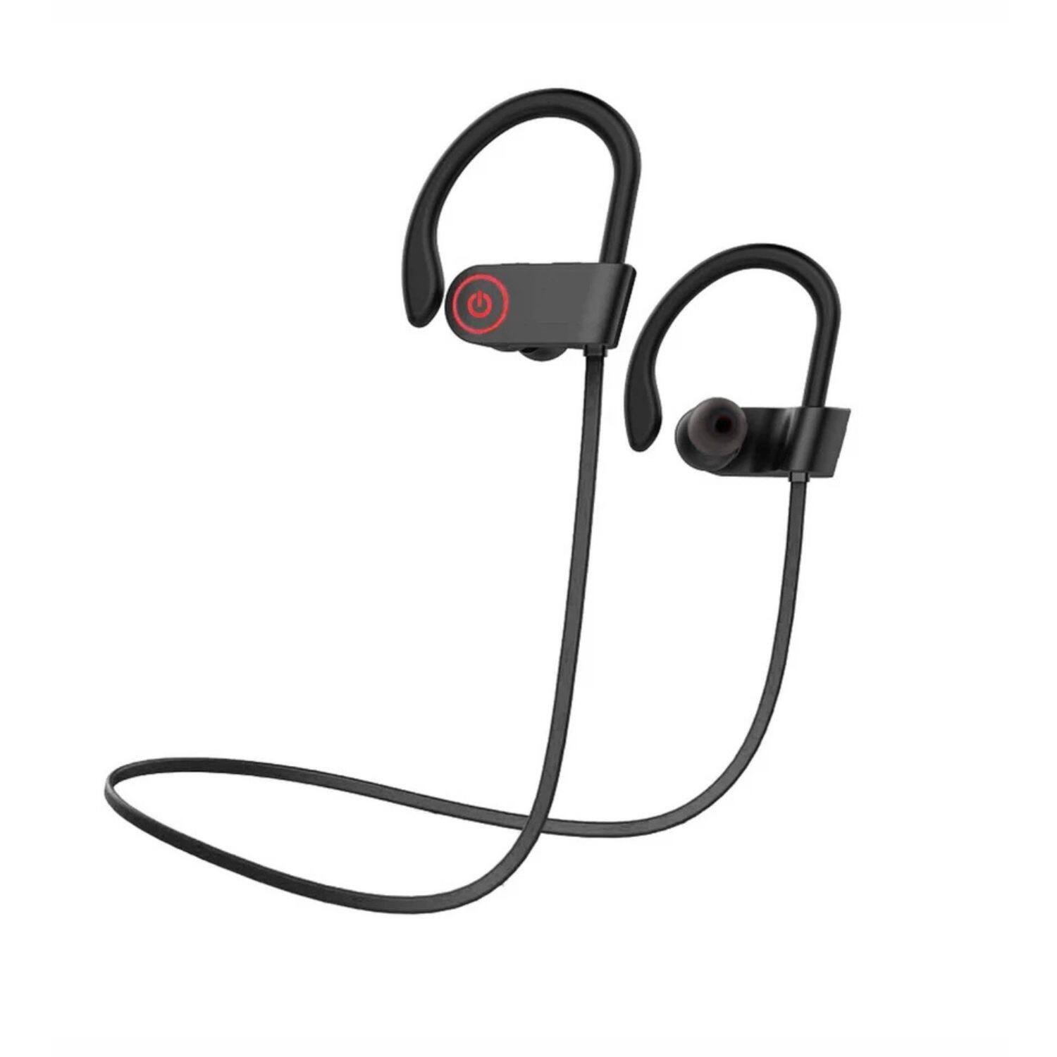 Left. Home Collection - Waterproof Bluetooth 5.0 Sport Earbuds – Wireless In-Ear Headphones with Noise Cancellation & Mic (UR-U8) - Black.