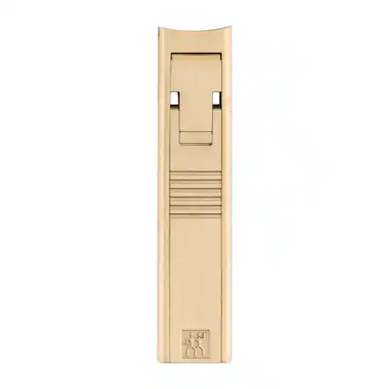 Front. ZWILLING - ZWILLING Nail Clipper Compact (slightly curved cutting edge, travel friendly, including leather cover), Premium, Gold - Gold.