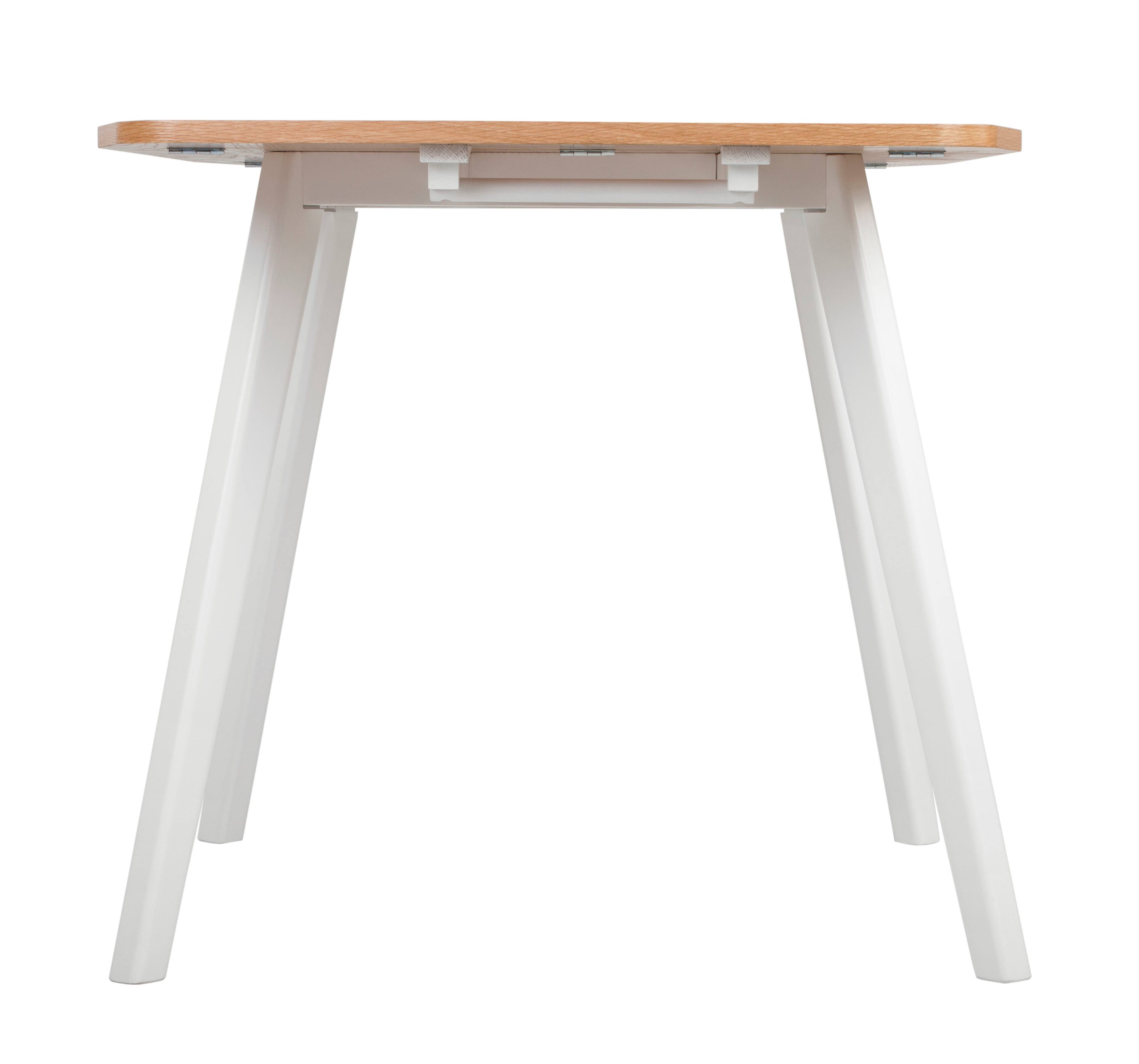 Alt View 4. Universal Expert - Universal Expert Abacus Extendable Dining Table, Oak and White - Oak and White.