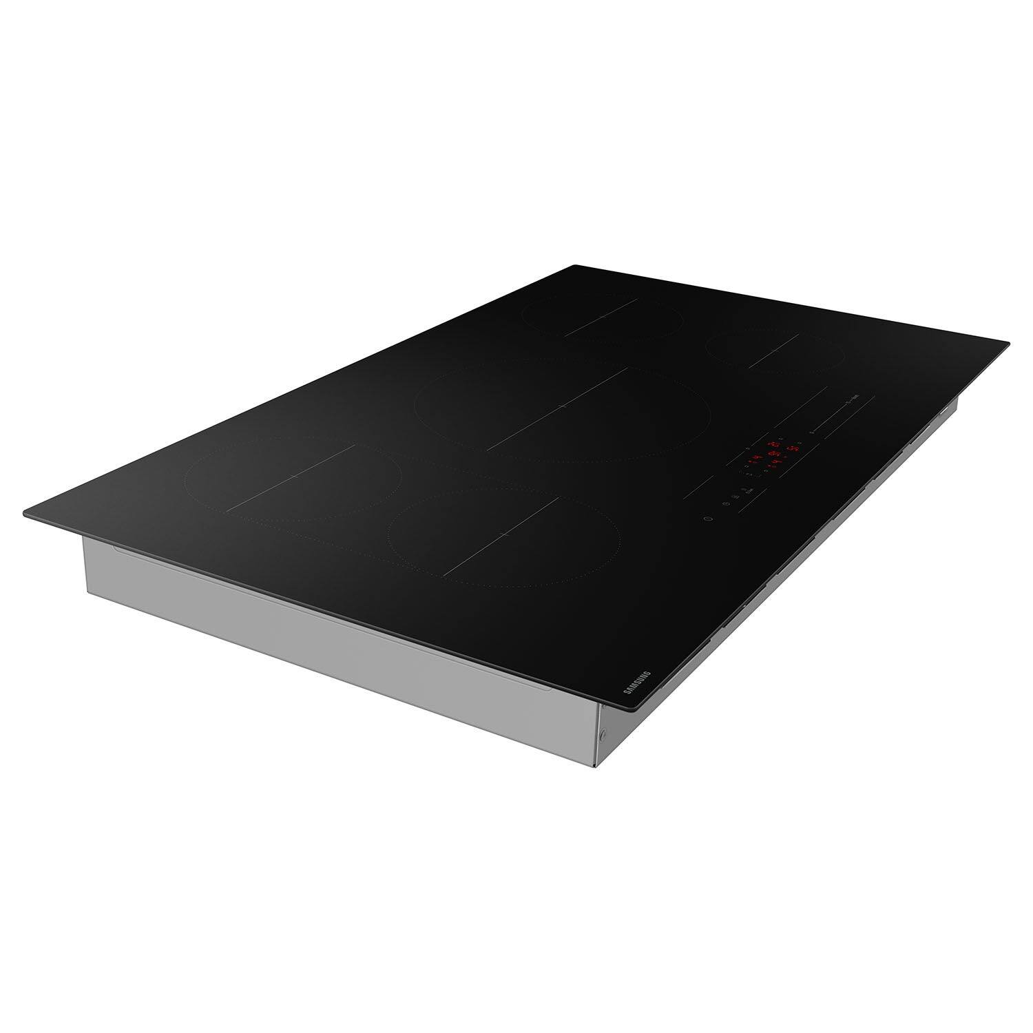 Alt View 20. Samsung - 36" Induction Cooktop with Anti-Scratch Matte Glass and Sync - Black.