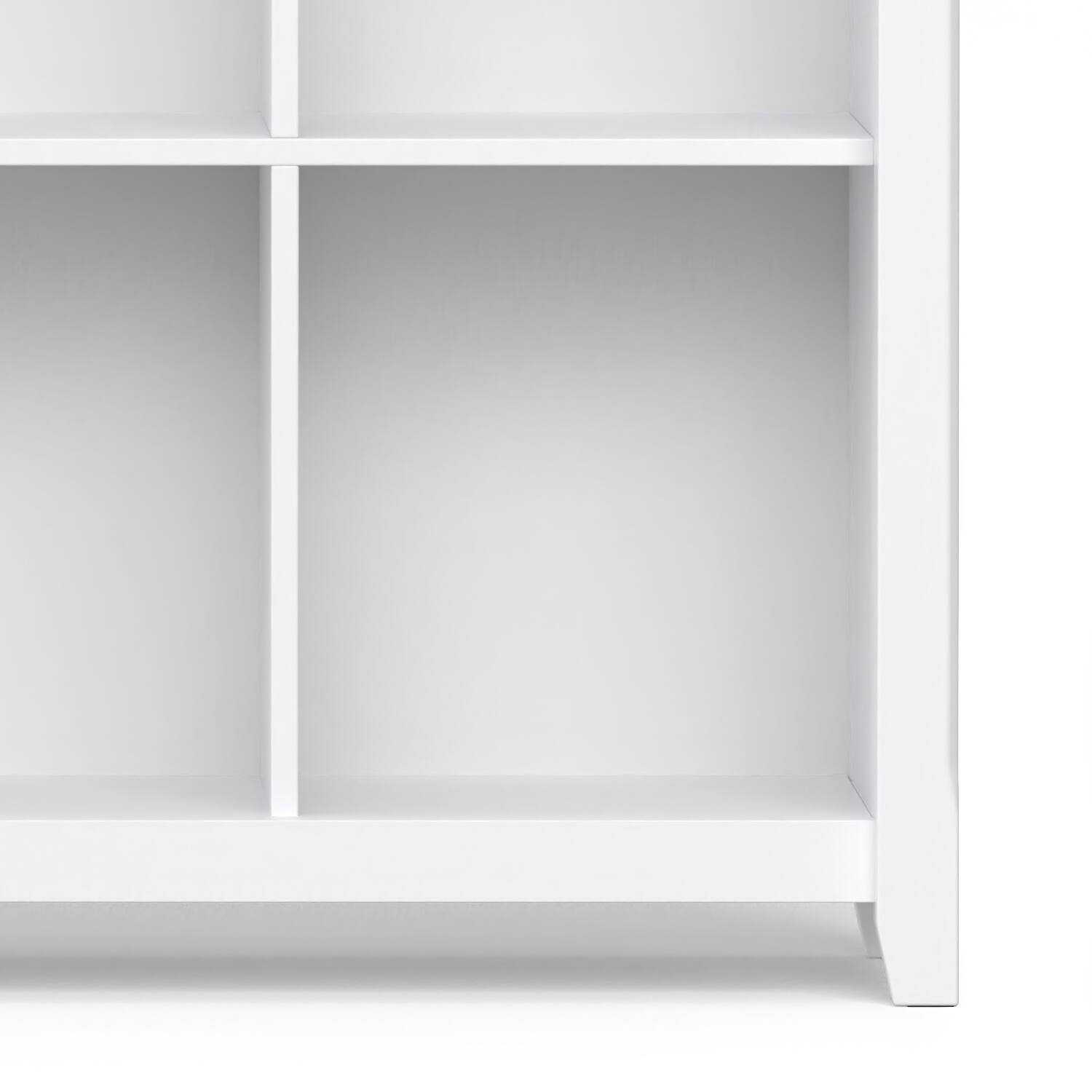 Alt View 4. Simpli Home - Acadian SOLID WOOD 48 inch x 57 inch Transitional 12 Cube Storage in White - White.