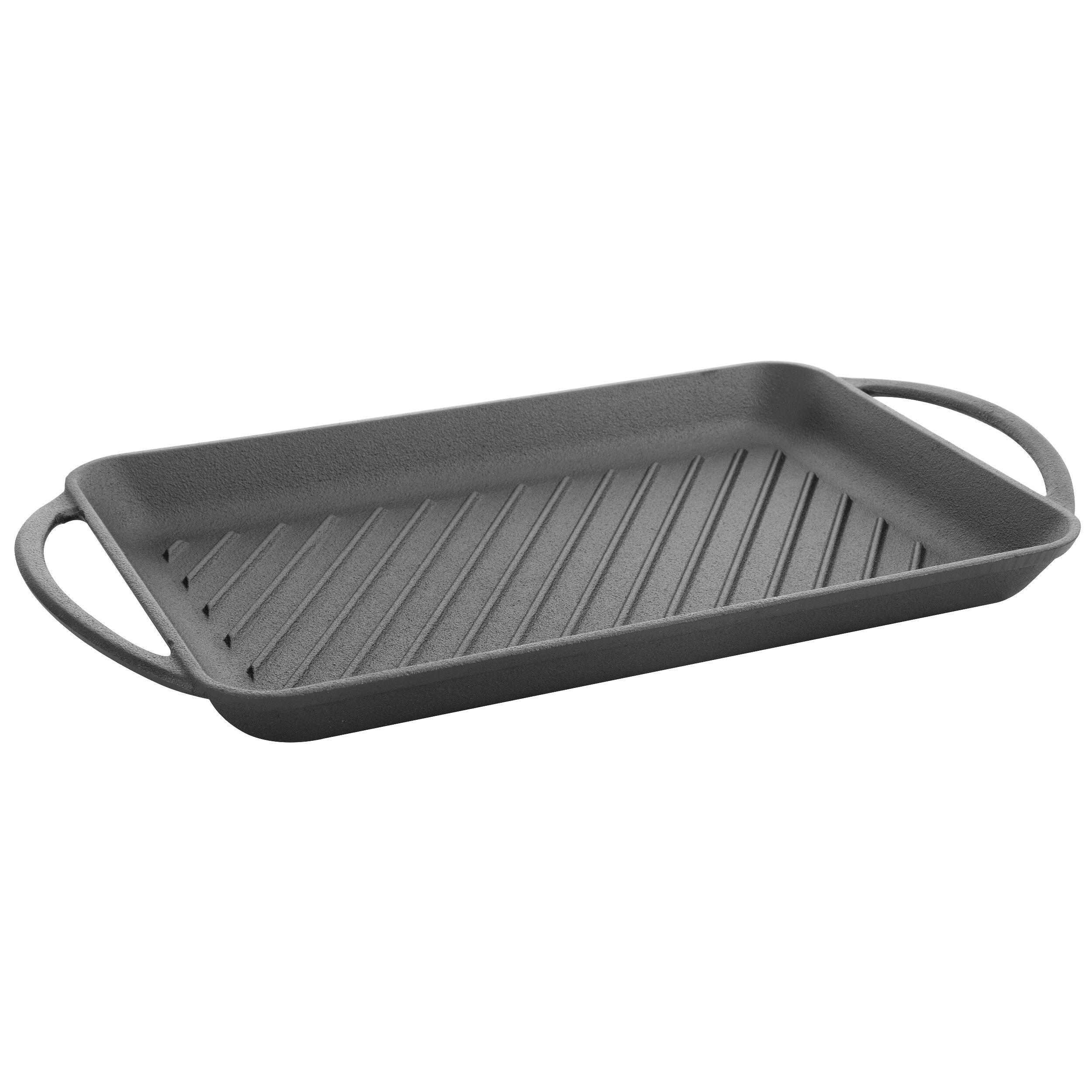 Alt View 4. Gibson - General Store Addlestone 14.5 Inch Preseasoned Cast Iron Griddle - Gray.