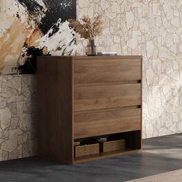luck idea - 29.52" Storage Cabinet & Decorative Cabinet, Suitable for Multiple Scenarios - Walnut color