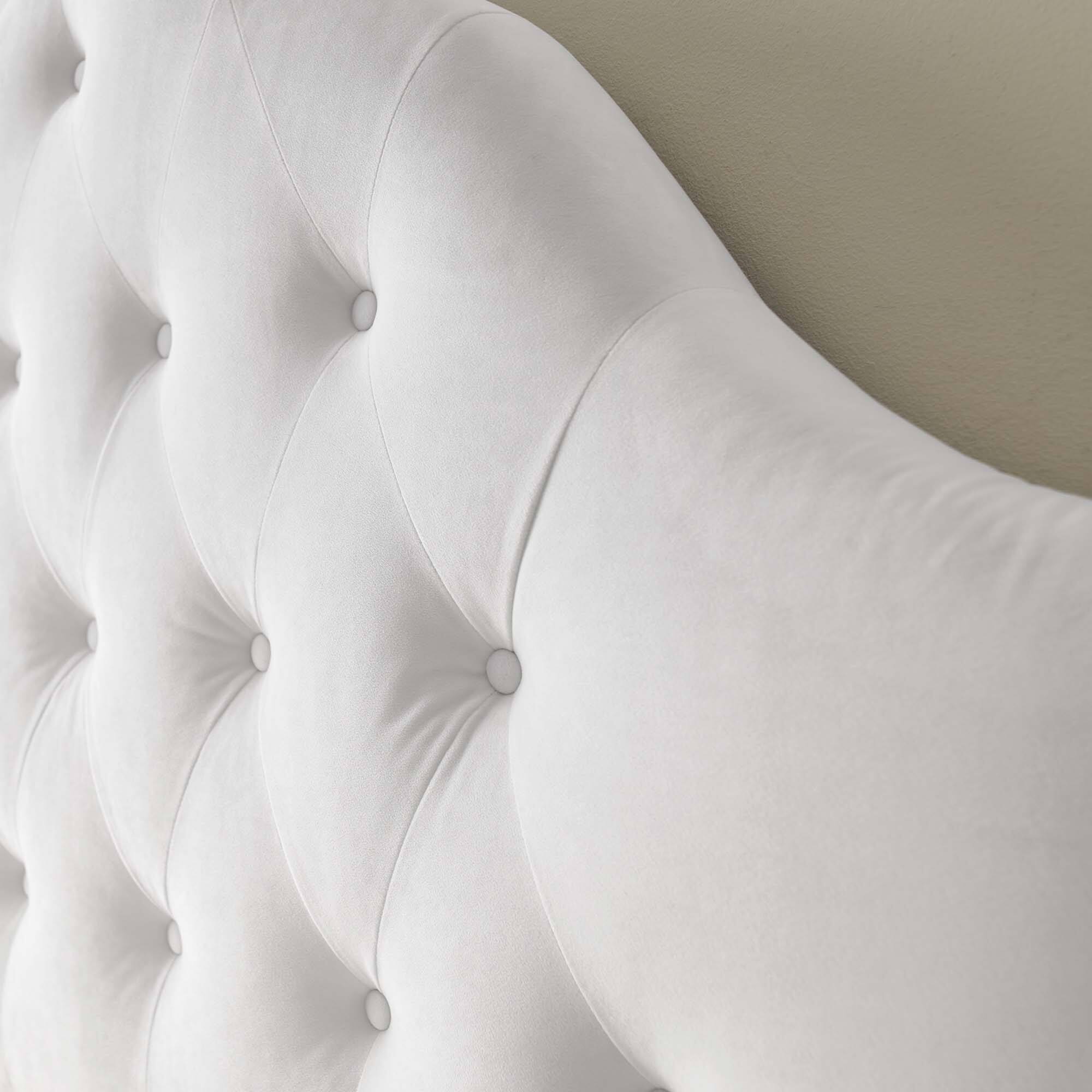 Alt View 3. Modway - Sovereign Diamond Tufted Performance Velvet Queen Headboard by Modway - White.