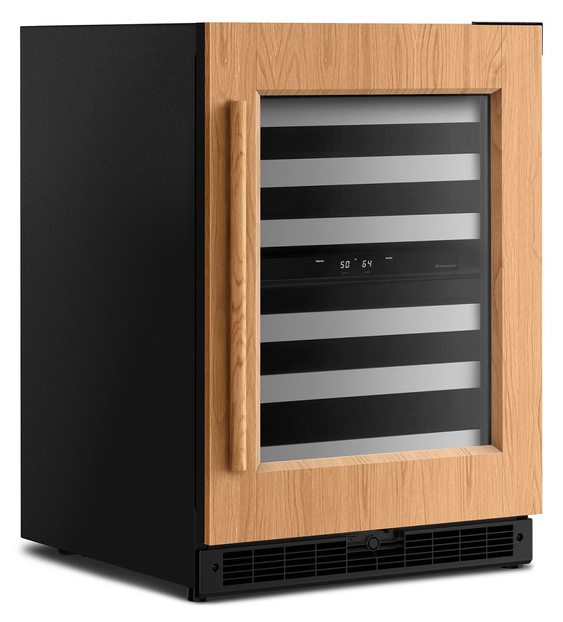 Angle. KitchenAid - 46-Bottle Wine Cellar - Panel Ready.