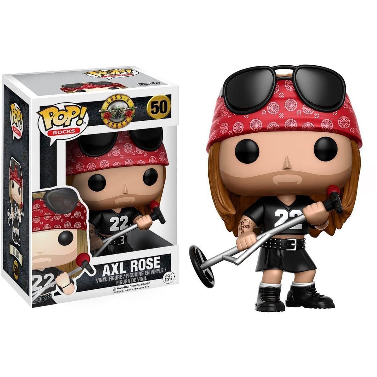 POP! Rocks  
50  
Axl Rose  
Vinyl Figure / Figurine en Vinyle / Figura de Vinilo / Figura de Vinil  
Age 17+  
Warning: Choking Hazard - Small parts. Not for children under 3 years.