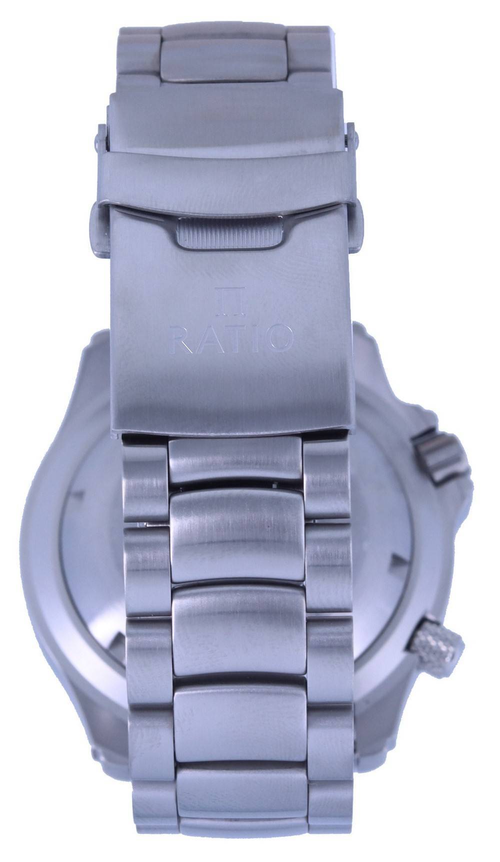 Alt View 1. RATIO - FreeDiver Helium Safe 1000M Orange Dial Stainless Steel Automatic 1066KE26-33VA-ORG Men's Watch - Silver and Orange.