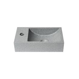Alfi - 16" Small Rectangular Solid Concrete Matte Wall Mounted Bathroom Sink - Gray