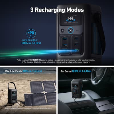 Anker SOLIX C200X DC Portable Power Station 192Wh(60,000mAh)/200W Anker SOLIX C200X DC Portable Power Station 192Wh(60,000mAh)/200W