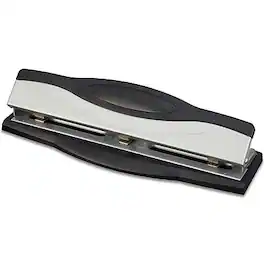 Staples - 3-Hole Punch, 15 Sheet Capacity, (26639) - Black/Silver
