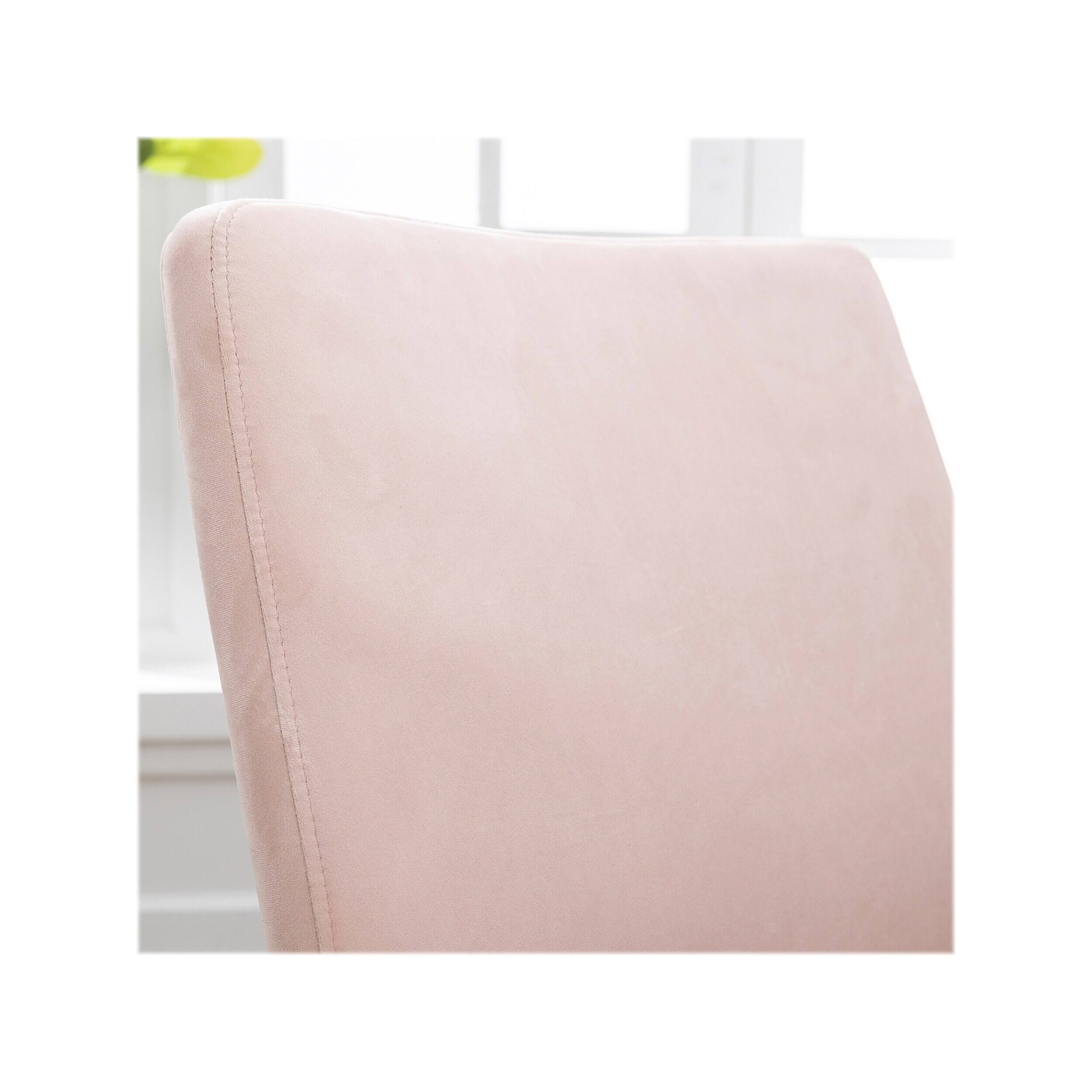 Alt View 4. Thomasville Furniture - Furniture Jolie Ergonomic Fabric Swivel Desk Chair, Blush (60068-BLSH) - Blush.