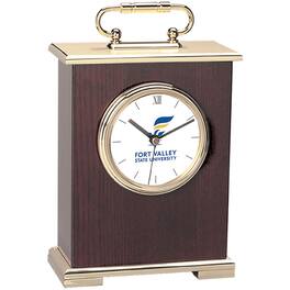 Jardine - Fort Valley State Wildcats Carriage Clock - Gold