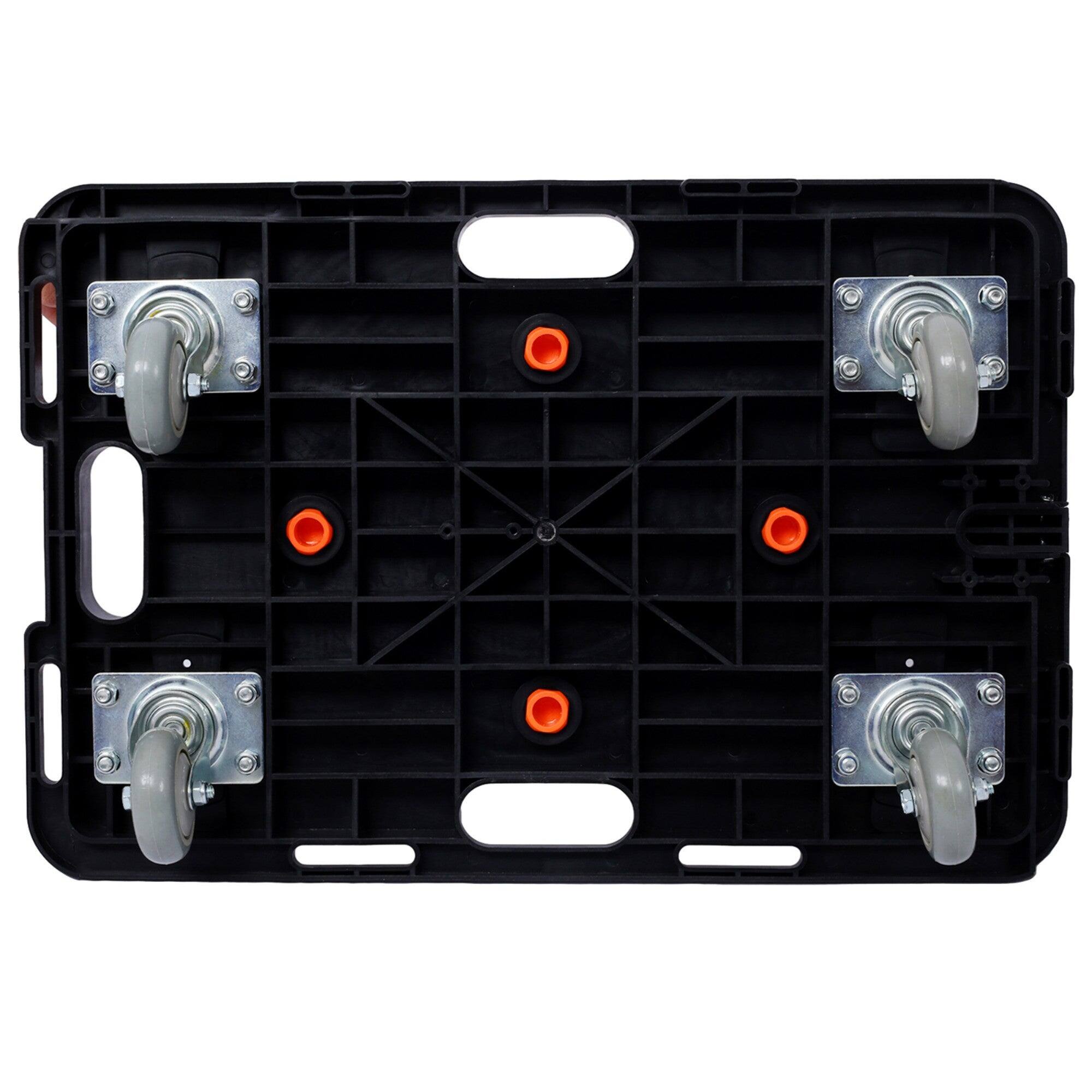 Alt View 4. Boyel Living - 4Pcs 330lb Moving Hand Truck 4 Wheels Platform Dolly for Heavy Items Home Office - Black.