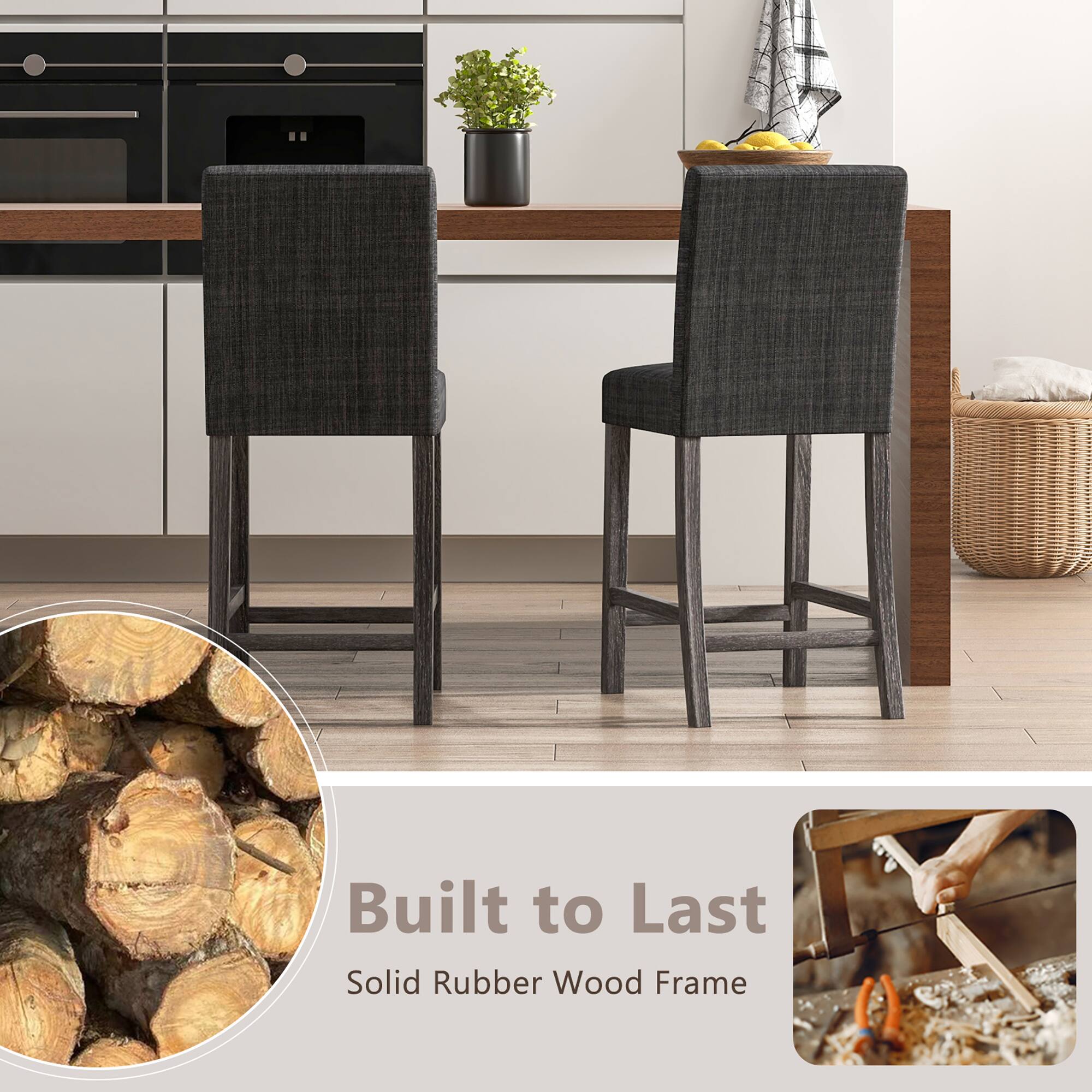 Built to Last
Solid Rubber Wood Frame