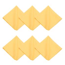 Unique Bargains - 6pcs Microfiber Cleaning Cloth 12x12 inch for Glasses Screens Phones Lenses - Yellow