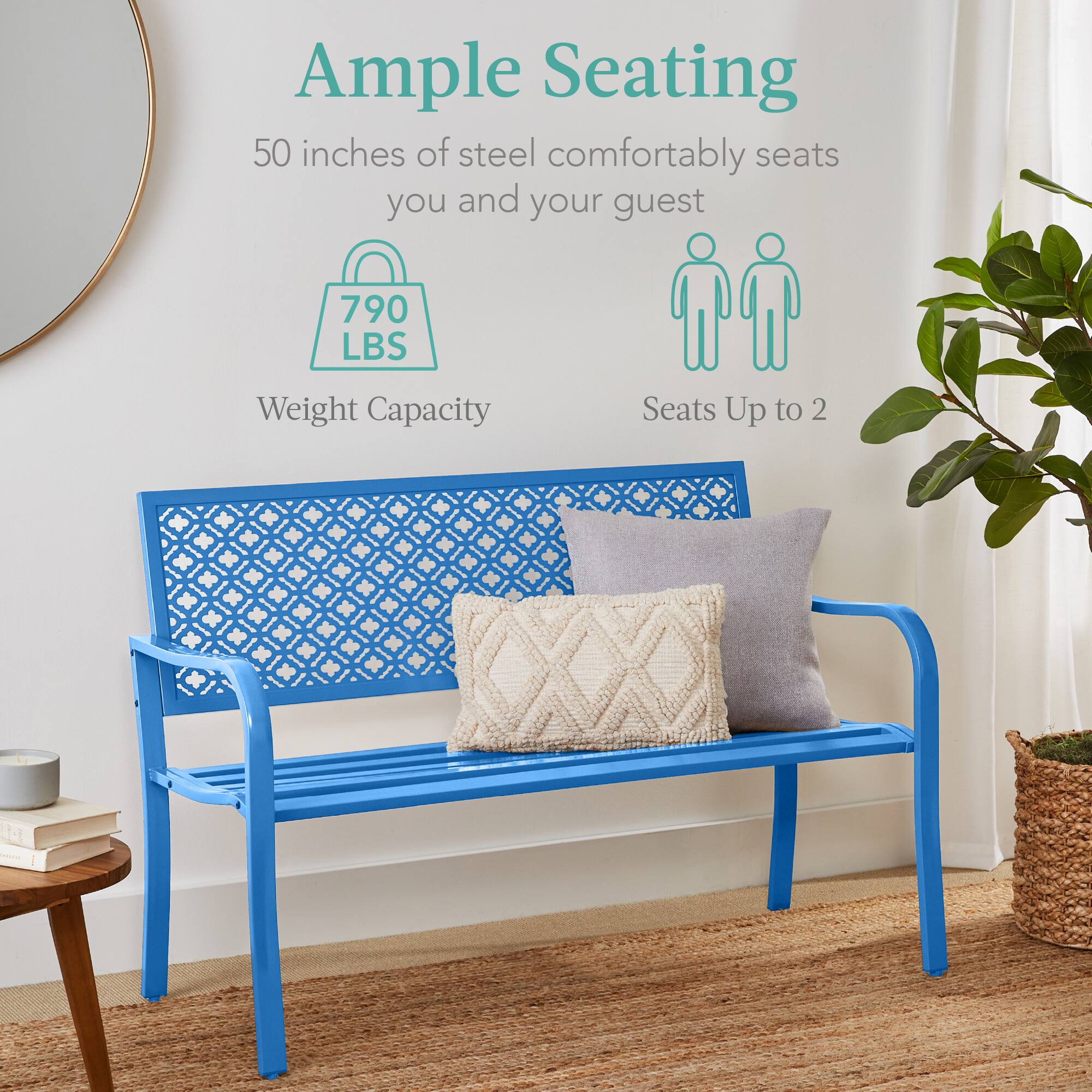 Ample Seating

50 inches of steel comfortably seats you and your guest

790 LBS Weight Capacity

Seats Up to 2