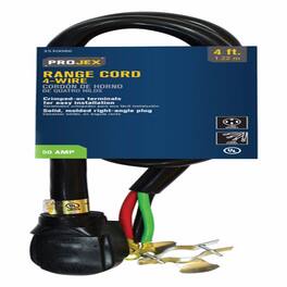 ProjeX - 6/2, 8/2 SRDT 250 V 4 ft. L Range Cord - Black