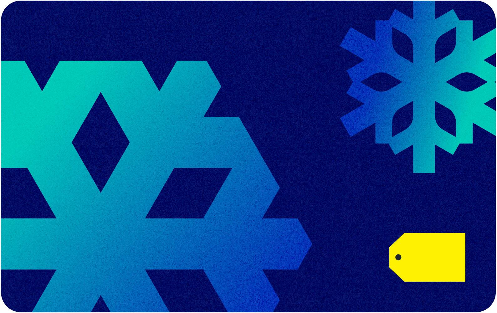 Alt View 1. Best Buy® - $400 Happy Holidays Snowflakes Gift Card.