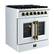 Angle. Forno Appliances - Galiano 4.32 Cu. Ft. Freestanding Dual Fuel True Convection Range - White.