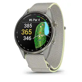 Garmin - Approach S72 - 47 mm Golf GPS Smartwatch Fiber-reinforced polymer - Silver/Citron Titanium - (2026)