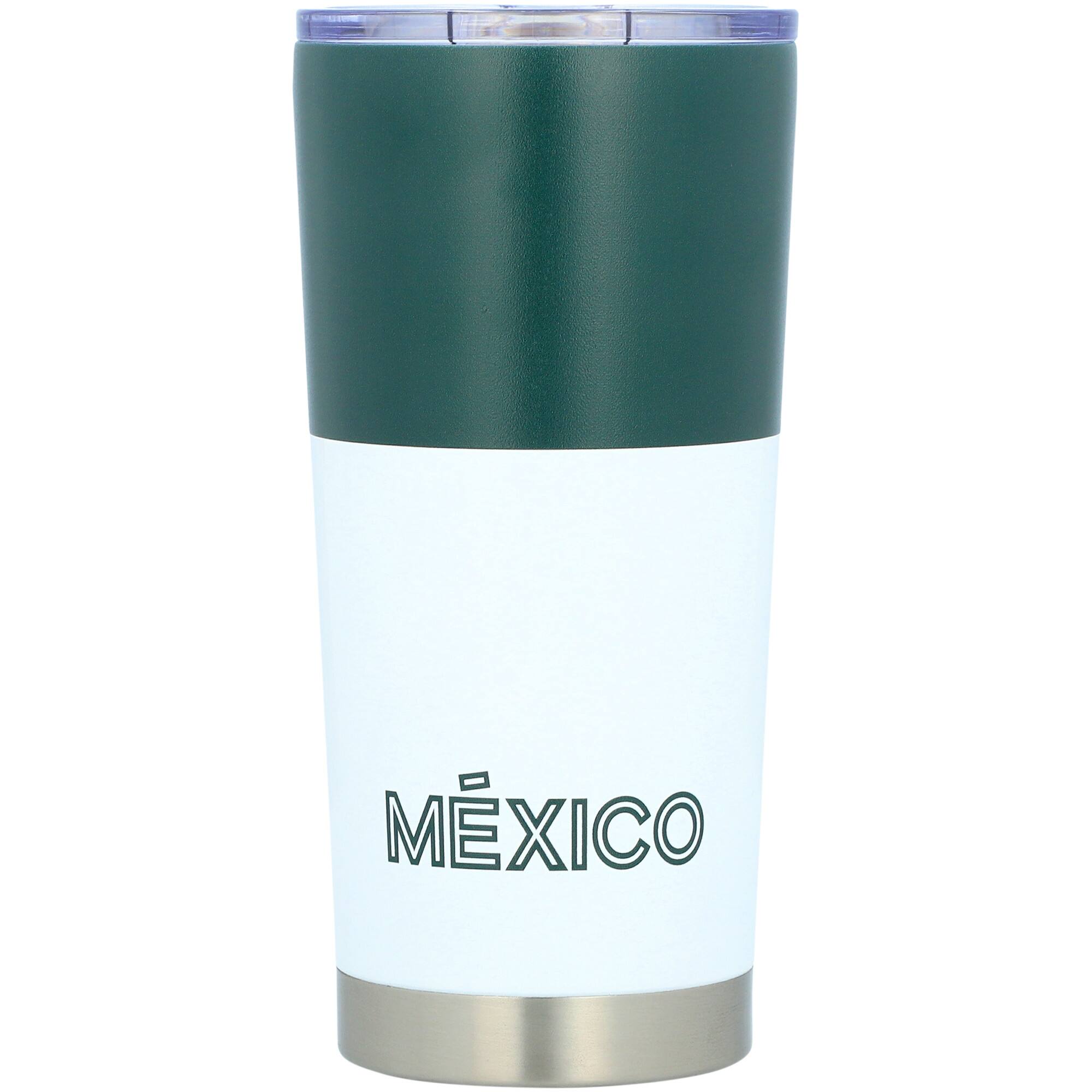 Alt View 1. Logo Brands - Mexico National Team 20oz. Colorblock Stainless Steel Tumbler - Green.