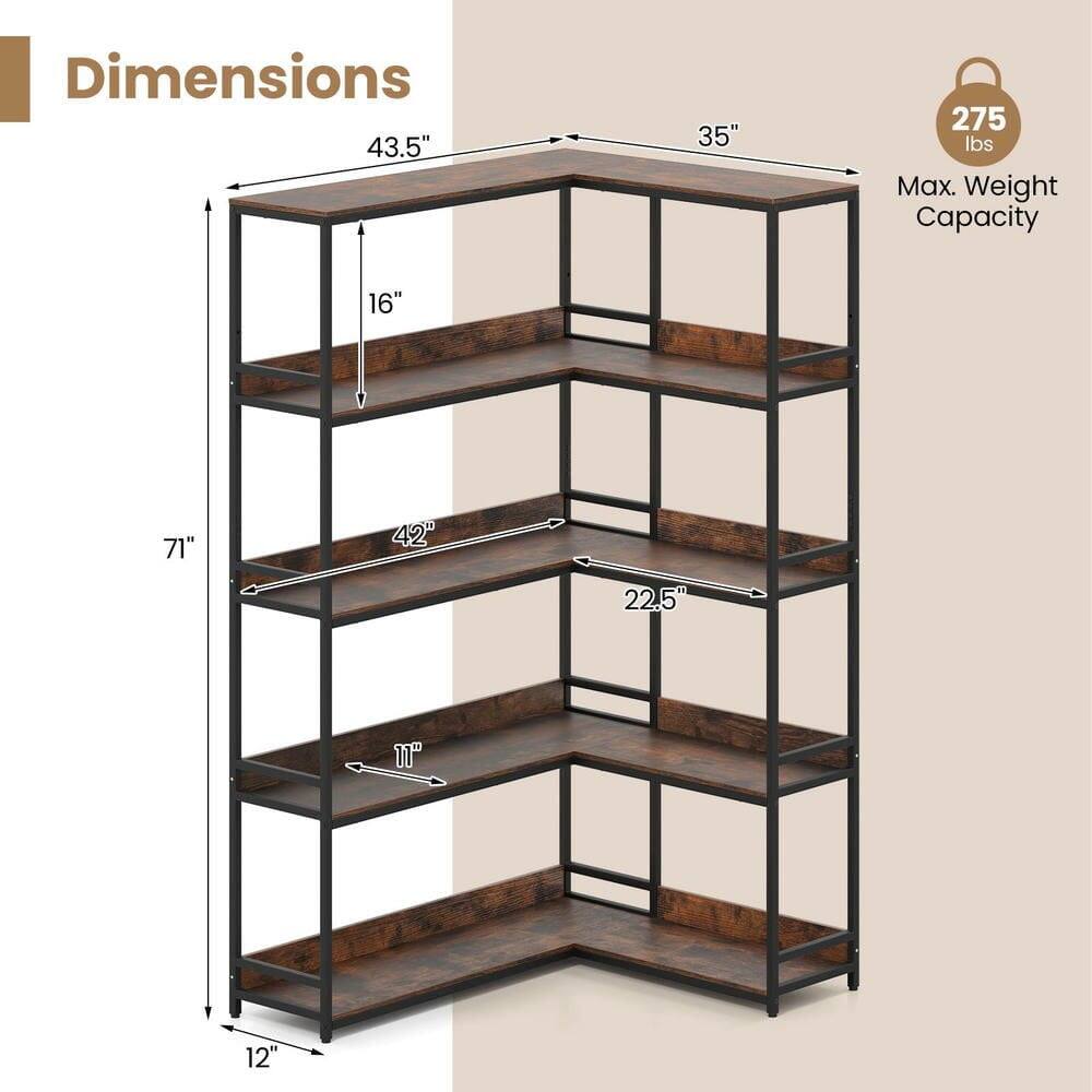 Dimensions: 43.5" x 35" x 71"  
Max. Weight Capacity: 275 lbs  
Shelf Dimensions: 42" x 22.5" x 16"  
Depth: 12"